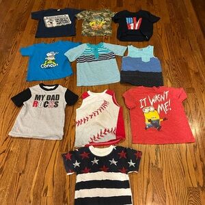 10 Kids Graphic T-Shirts Assortment 4t
